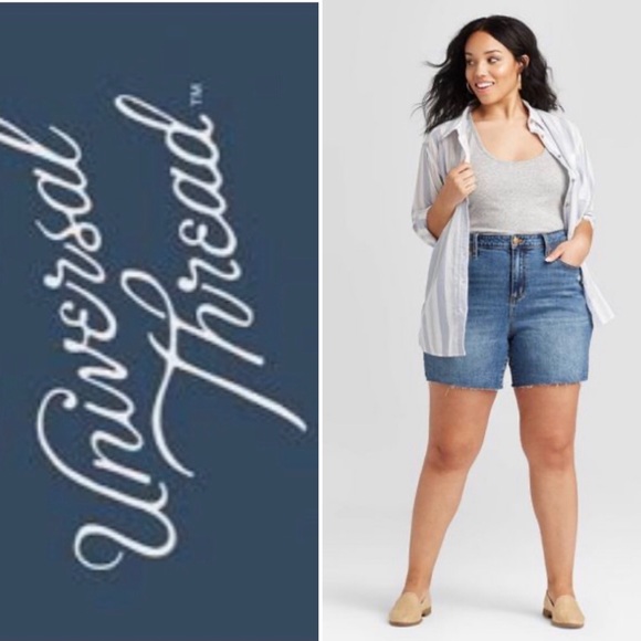 Plus Boyfriend Jean Shorts Sizes 20, 22, 26 Universal Threads Distressed - Picture 4 of 8